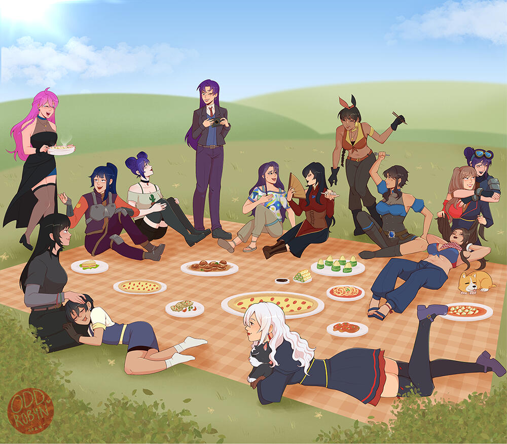Builders' Picnic by Robynz (Comm by Jacchibi)